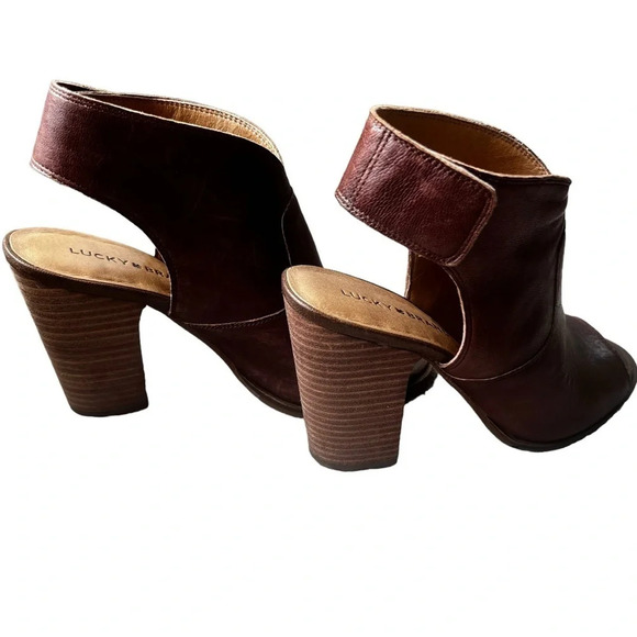 Lucky brand Lizette open toe sling back booties with Velcro closure size 7.5​ - Picture 5 of 9